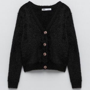 Zara Fuzzy Cardigan